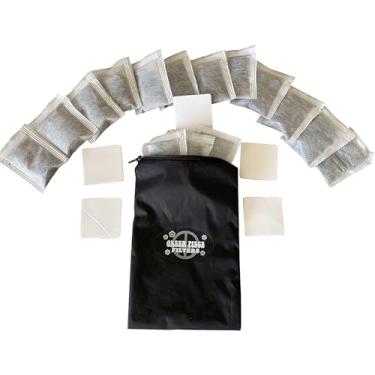 Imagem de Green Piece - Pacote de purificador de ar de carvão ativado desodorizador de balde de fraldas totalmente natural (pacote com 15 filtros de carbono)