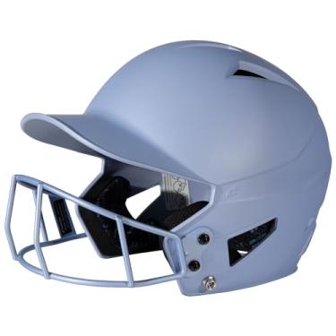 Imagem de CHAMPRO Capacete HX Rise Fastpitch com máscara facial, médio, pervinca