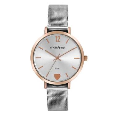 Imagem de Relógio Mondaine Feminino Malha de Aço Bicolor 32848LPMVGE2