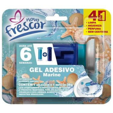 Imagem de Gel Adesivo Detergente Sanitário Com 6 Aplicações Marine 38g 4 em 1 No
