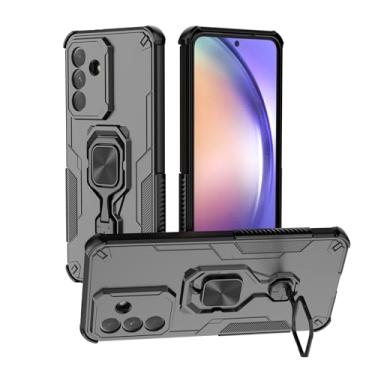 Imagem de SORAKA Capa para Samsung Galaxy A36 5G com suporte metálico giratório de 360 graus peça de ferro magnética para suporte magnético para telefone de carro