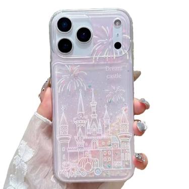 Imagem de iFiLOVE Capa protetora para celular 17 Air Bling Liquid Castle Fireworks (rosa)