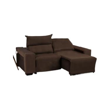 Imagem de Kit Capa para Sofá Retrátil 2 Lugares - Tecido Soft e Confortável, Capa Protetora Ajustável, para Sofá de Espuma(Tabaco,1 m)