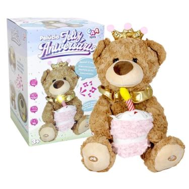 Imagem de Urso Pelúcia Musical Com Luz E Som Brinquedo Interativo 30Cm