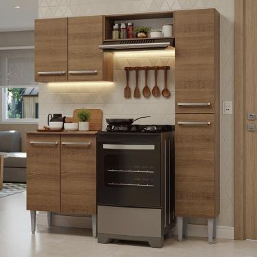 Imagem de Armário De Cozinha Compacta 156 Cm Rustic Emilly Madesa 02