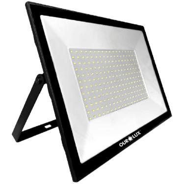 Imagem de Projetor Superled Slim Preto Bivolt De 150 Watts E 6500k - 03268 - Ourolux