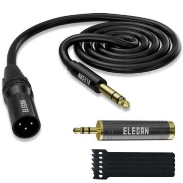 Imagem de Cabo Elecan de 6,35 mm (1/4 polegada) TRS para XLR 3 pinos 3 m macho p