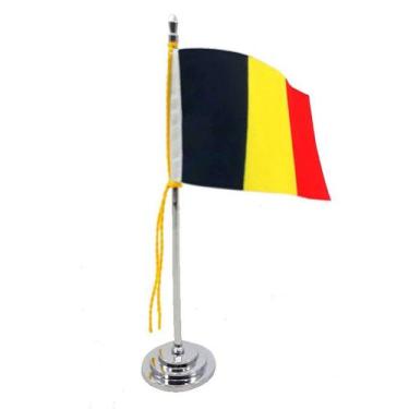 Imagem de Mini Bandeira de Mesa Bélgica 15 cm Poliéster - SP Bandeiras 