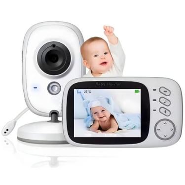 Imagem de Camera Baby Monitor Com Tela Dual Audio Canções De Ninar S/Fio Visão N