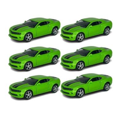 Imagem de Kit 6x Brinquedo Camaro Colecionável Verde - AP TOYS