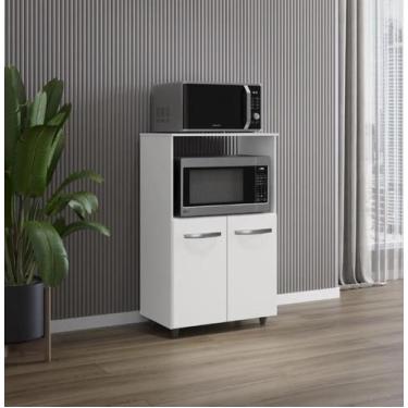 Imagem de Balcão Multiuso de Cozinha com 2 Portas Tais Para Forno Microondas Bra