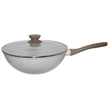 Imagem de Wok Marmol Cook Vanilla 28 Cm Mimo Style