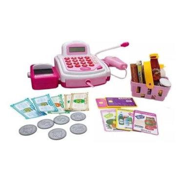 Imagem de Caixa Registradora Infantil Acessórios Brinquedo C/ Luz Sons - Dm Toys