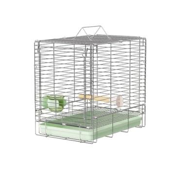 Imagem de Gaiola de pássaro bandeja dobrável com alças duplas para facilitar a limpeza e transporte de pássaros para uso ao ar livre Ninho de pássaro (verde)