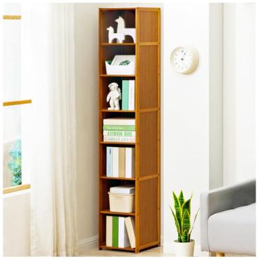 Imagem de AKALNNB Estante rotativa para livros estante rotativa estante giratória de madeira maciça prateleira de exibição multicamadas rack de CD jornal estante A4, 40 × 127 cm/15,7