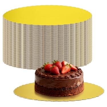 Imagem de LEXININ Tábuas de bolo douradas, recortado redondo de 30 cm, 60 peças, base de decoração de casamento e sobremesa