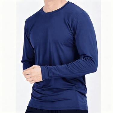 Imagem de Camisa térmica manga longa dry fit masculina e feminina proteção UV - 