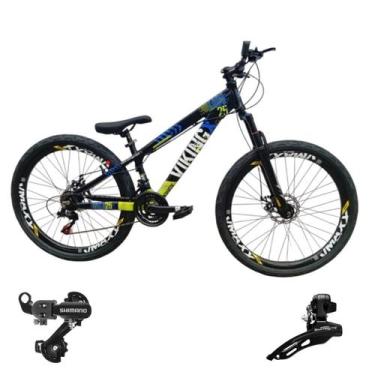 Imagem de Bicicleta Aro 26 Vikingx Aluminio Tuff 25 Mtb 24v Cambio Shimano Diant