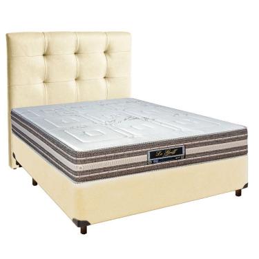 Imagem de Kit Cama Box + Cabeceira + Colchão Casal Molas Ensacadas - Legriff - Sankonfort