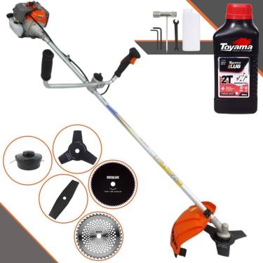 Imagem de Roçadeira Máquina de Corta Grama À Gasolina Vulcan VR330-P 33cc 1,2HP 10.000rpm Multifuncional Completa Com 5 Opções de Cortes + ÓLEO TOYAMA 2 Tempos