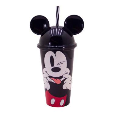 Imagem de Copo Infantil Com Canudo 500ml Personagens Plasútil, Mickey