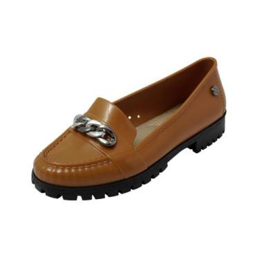 Imagem de Sandália Feminina Mocassim Confortável Miss Miss ref 10216, Camel, 35