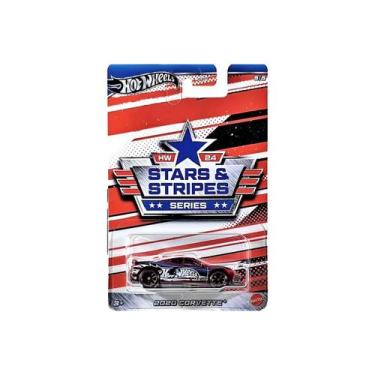 Imagem de Carrinho hot wheels series stars & stripes 2020 corvette - mattel hrw6