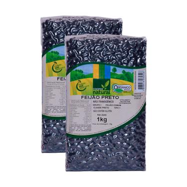 Imagem de Kit 2X: Feijão Preto Orgânico Coopernatural 1kg