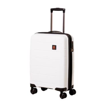 Imagem de Mala Pequena De Bordo Navegat Expansíve Branca Rodas Duplas Cadeado Tsa Polipropileno