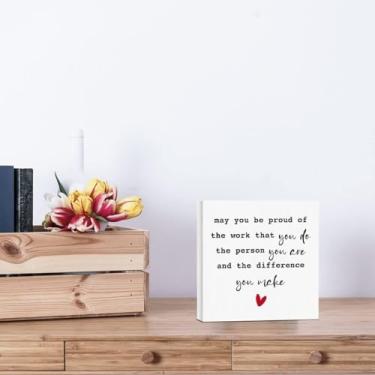 Imagem de 1 placa decorativa de PVC inspiradora para escritório, 10 x 10 cm, presente incrível para amigos, colegas, membros da família e irmãs, adequado para cozinha, banheiro, fazenda, decoração de mesa de