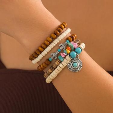 Imagem de Pulseiras femininas ocidentais turquesa, botas de vaqueira, roupas de concerto country para mulheres, chapéu de vaqueira, pulseira, vestidos boho 2025