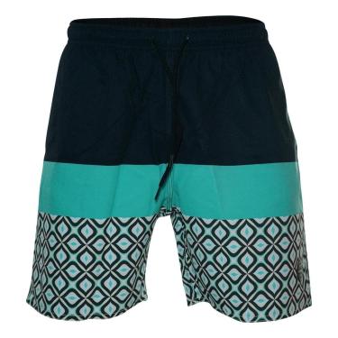Imagem de Bermuda Maresia Volley Geometric Preta Masculina-Masculino