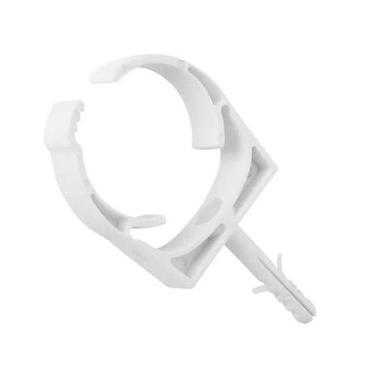 Imagem de Abraçadeira Com Bucha 1/2'' Branca Para Fixação De Eletrodutos - Tramontina