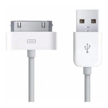 Imagem de Cabo Usb 30 Pinos Roxline Compatível Iph 4 4S Ipad Ipod 1,2M