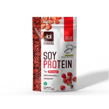 Imagem de Soy Protein Morango Vegana Rakkau 600g