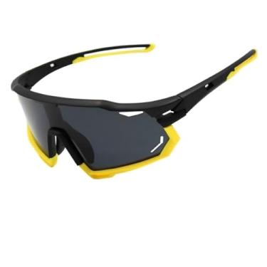 Imagem de Óculos de Sol Esportivo Polarizado Baixa Pace Premium Ciclismo Corrida Bike UV400 Masculino Feminino Unisex - Modelo Runner - Cacife Brand (Preto e Amarelo)