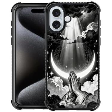Imagem de ZHEGAILIAN Capa compatível com iPhone 16, moldura de TPU macio, proteção de cantos reforçados, à prova de choque, capa traseira compatível com iPhone 16 para homens/mulheres - oração devota