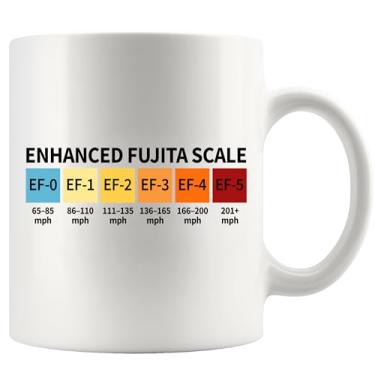 Imagem de Panvola Enhanced Fujita Scale Meteorologist Gifts Weatherman Weatherwoman Meteorology Weather Novelty Drinkware Caneca de cerâmica 325 ml branca