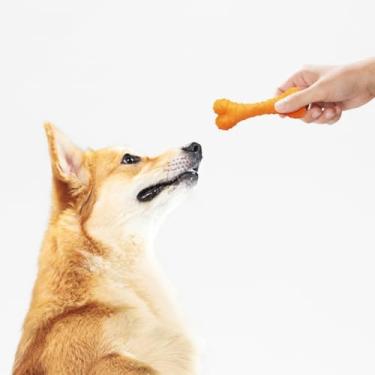 Imagem de Brinquedos de mastigar cães de longa duração para cães grandes e pequenos, extremamente macios e duráveis, brinquedos indestrutíveis para mastigadores agressivos, ossos de cachorro interativos com