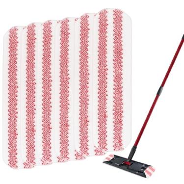 Imagem de Substituições de esfregão compatíveis com esfregão plano O Cedar H2prO - Cabeças de substituição de esfregão de microfibra para esfregões de piso plano O-Cedar/Vileda H2prO - Almofada lavável para