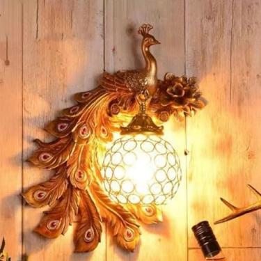 Imagem de Luminária de parede Pavão Criativa Europeia, Arte Contemporânea, Sala de Estar, Quarto, Escritório, Quarto Infantil, Hotel, Villa, Corredor, Luz Decorativa LED (AC Esquerda)