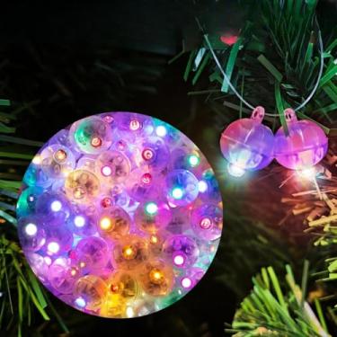 Imagem de 50pcs Mini Luzes de Balão Led Decoração de Festa de Aniversário，Decorações Essenciais para O Natal(Cor (50 Pcs))