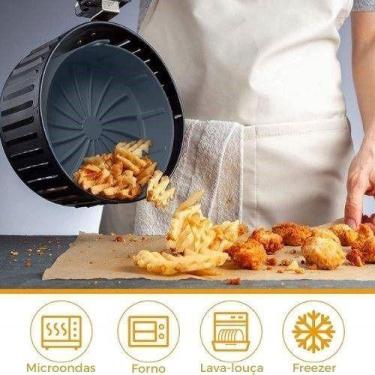 Imagem de Forma Cozimento Silicone Para Air Fryer Microondas Com Alca - Clink, C