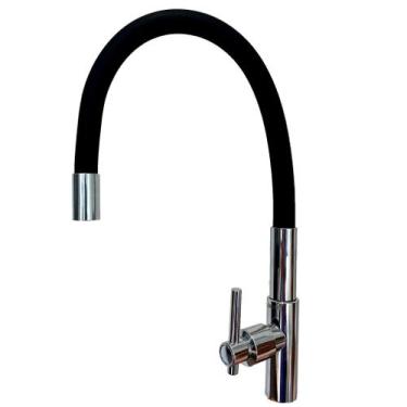 Imagem de Torneira Gourmet Cozinha Flexível Bica Giratória Bancada Mesa GT5003 L