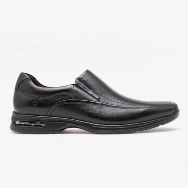 Imagem de Sapato Social Democrata Smart Comfort Masculino Couro Preto, Preto, 43