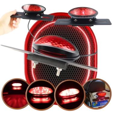 Imagem de Lanterna Traseira LED Moto com Suporte de Placa Integrado Resistente a agua