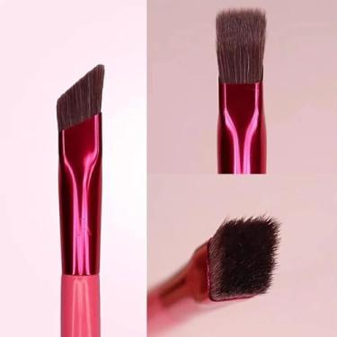Imagem de 1 pincel de sobrancelha novo para mulheres, pincel de maquiagem de ângulo único, ferramenta de beleza para iniciantes
