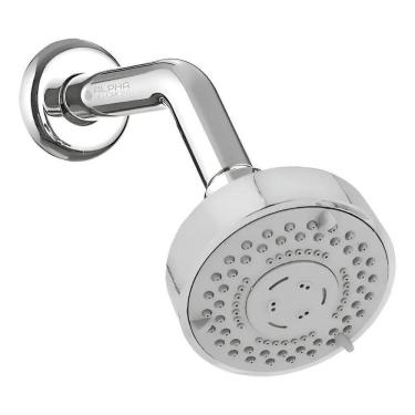 Imagem de Ducha Chuveiro Aquecedor Solar Gás Flat 5 Jatos Articulado A