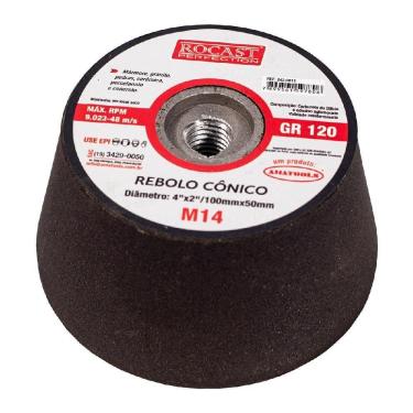 Imagem de Rebolo Cônico 4 X 2 - Gr 120  242,0011  - Rocast