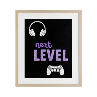 Imagem de Stupell Industries Next Level Headset & Controller Impressão emoldurada cinza sob vidro, design por Christine Simpson Art, 21 x 17